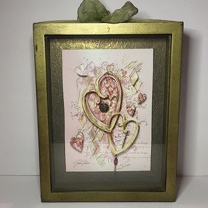 USED SHADOW BOX PICTURE I GIVE YOU MY HEART DESIGN BY GINA FREEHILL